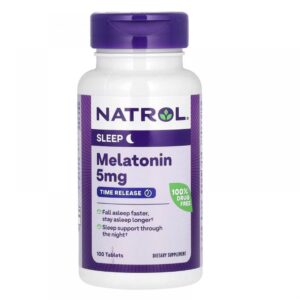 047469048372-2-1000x1000-1.jpg Natrol Melatonin, Time Release, Extra Strength, 5 mg, 100 Tablets