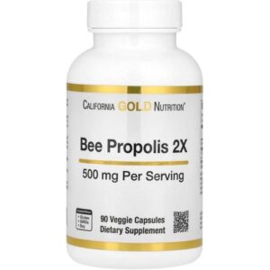 1-2.jpg California Gold Nutrition – Bee Propolis 2X, Concentrated Extract 500mg, 90capsules