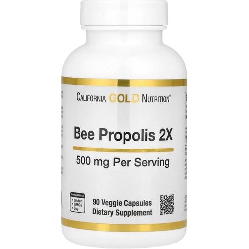 1-2.jpg California Gold Nutrition – Bee Propolis 2X, Concentrated Extract 500mg, 90capsules