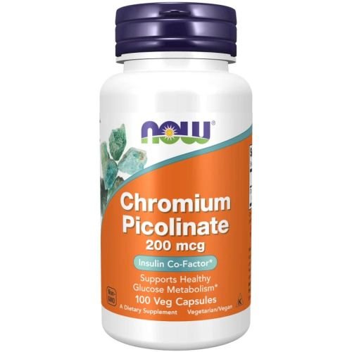 Now Foods Chromium picolinate 200mcg 100 capsules