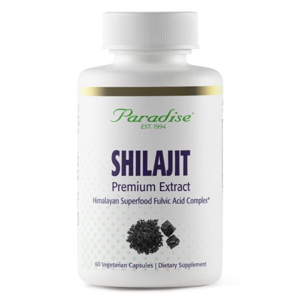 Paradise Herbs Shilajit Premium Extract, 250 mg, 60 Vegetarian Capsules