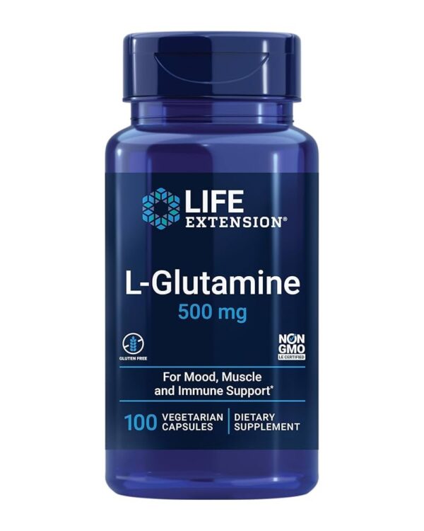 717b4fLib5L._UF8941000_QL80_.jpg Life Extension L-Glutamine 500mg 100 VEG CAPSULES