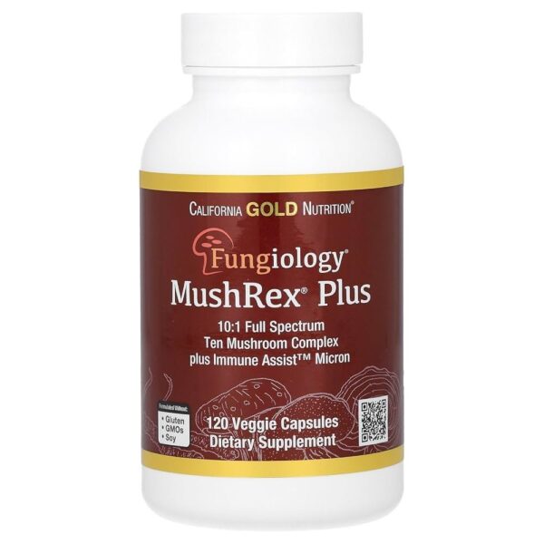71CTAePbn8L._UF10001000_QL80_.jpg California Gold Nutrition Fungiology, MushRex Plus, 120 veggie capsules