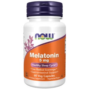 71f4T03WeXL.jpg NOW FOODS | MELATONIN 5 MG HEALTHY SLEEP CYCLE 60 VEG CAPSULES