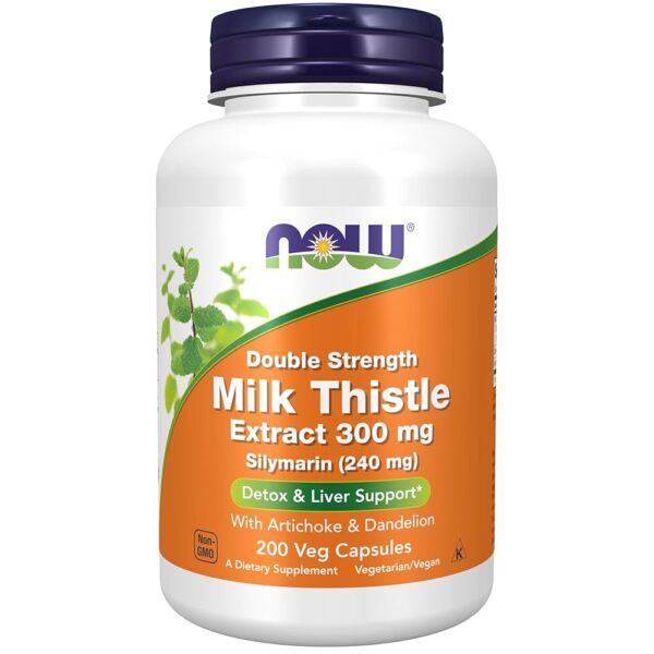 71xnE-bjNDL._UF10001000_QL80_.jpg NOW Milk Thistle Extract, Double Strength 300 mg 100Veg Capsules