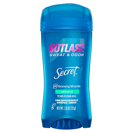 Secret Outlast Clear Gel Deodorant 73g UNSCENTED