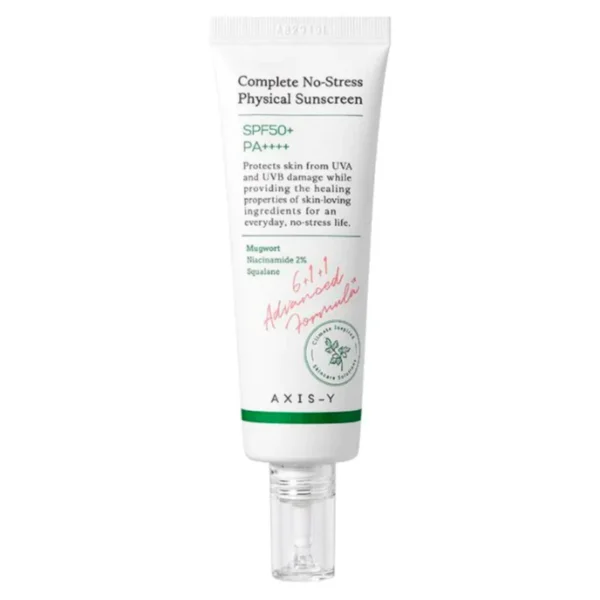 Product-page-sizes_ba929b99-ea46-4adc-a9ea-37eb4cbe8987.webp AXIS-Y – Complete No-Stress Physical Sunscreen SPF 50+ 50ml