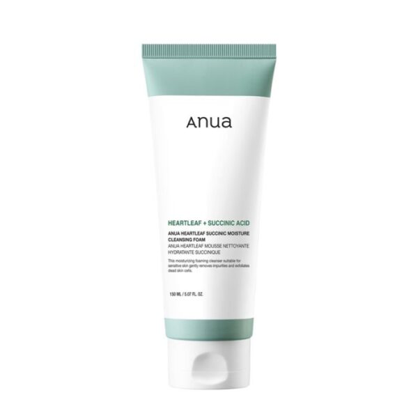 cleansing-foam-02.jpg Anua – Heartleaf Succinic Moisture Cleansing Foam 150 ml