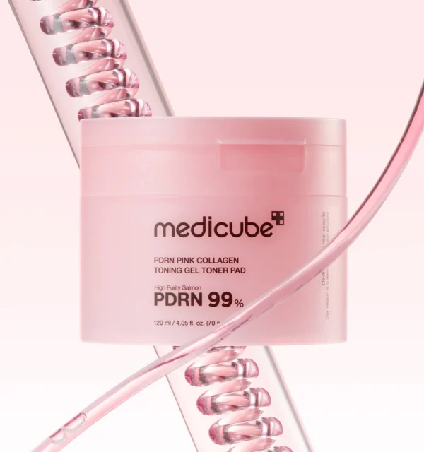 product_images_1741355640.308422d164d37106e28797ca1bbeca6e1742244318.webp Medicube PDRN Pink Collagen Toning Gel Toner Pads 120ml/70pads