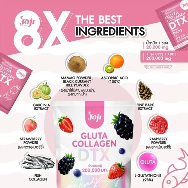 s-l1200-4.jpg Joji Gluta Collagen DTX Mixed Berry (20g x 10 sachets)